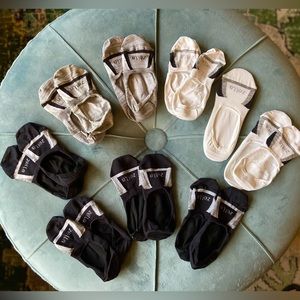 Zella No Show Socks, Women’s shoe sz 9-12, set of 9, gray, white & black